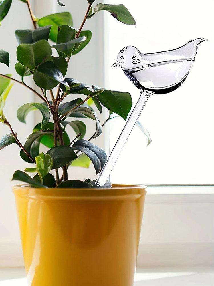 

Автоматическая система капельного полива в форме птицы, прозрачный пластик, для дома, сада, цветочного горшка, устройство для полива (случайный) прозрачный