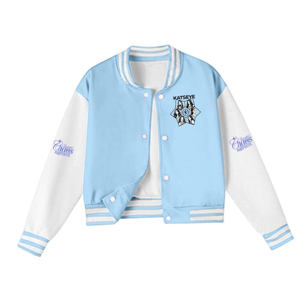 Kids Printed Baseball Jacket Casual Loose Fit Outerwear for Boys and Girls