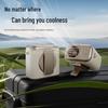 360° Rotating Portable Retro Leather Fan: Waist-Hanging, Bag-Hanging, Desktop Three-in-One Outdoor Cooler