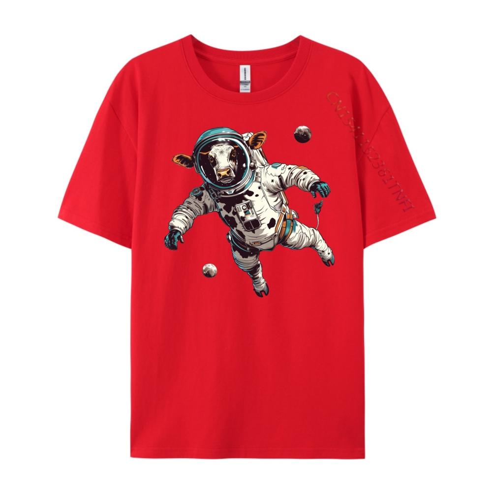 

Cow DesignsFunny Cow Astronaut In Space 1956 Graphic Shirts Men Mens Clothes Fathers Day Harajuku Clothing S