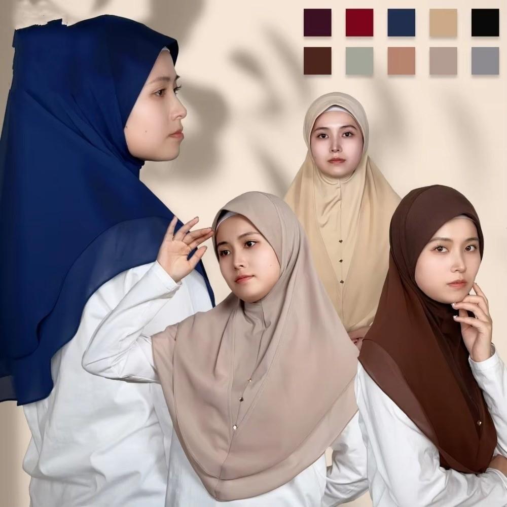 Breathable Instant Hijab Milk Silk Hijab Headwear New Muslim Headscarf Commuting