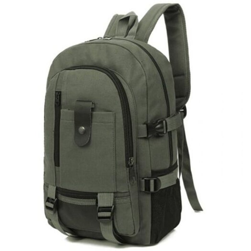 Rucksacks Men Trendy Outdoor Large Capacity Canvas Backpack Army Green