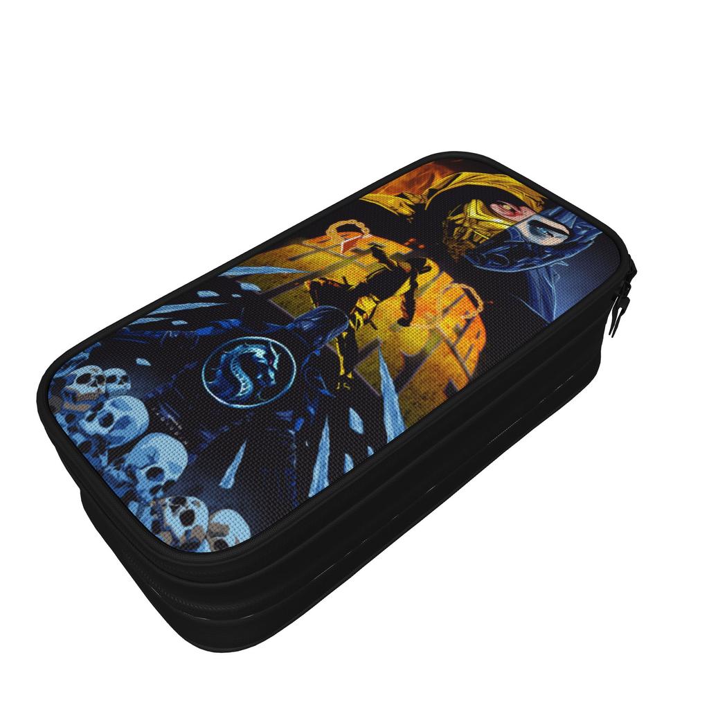 Scorpion VS Sub Zero Pencil Case Fun Mortal Kombat MK11 Bags Kids Large Storage Students School Gifts Pencilcases
