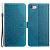 For iPhone 6/6s/7/8/SE (2020)/SE (2022) Case Flower PU Leather Magnetic Wallet Flip Phone Cover