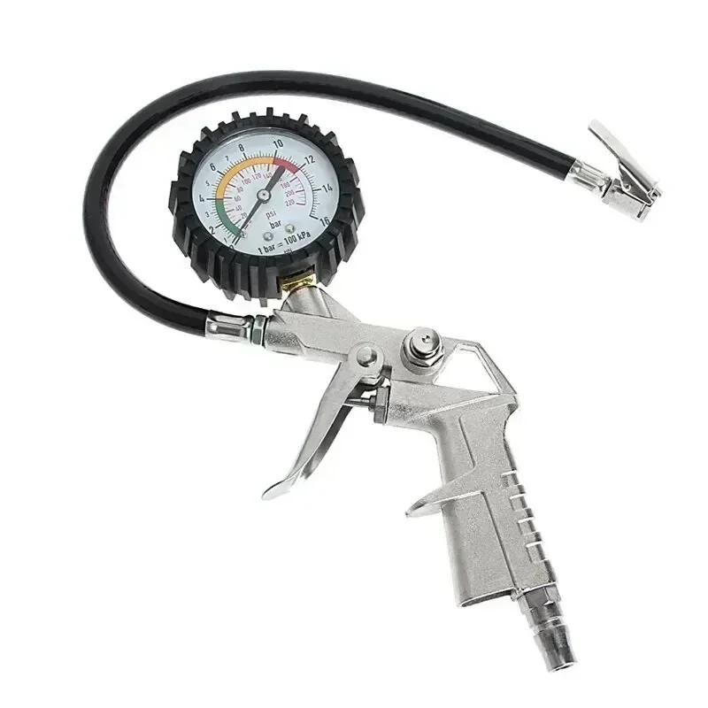 Tire Pressure Gauge For Car Motorcycle SUV Inflator Pumps Tire Repair Tools Pressure Gun Type For Air Compressor Durable