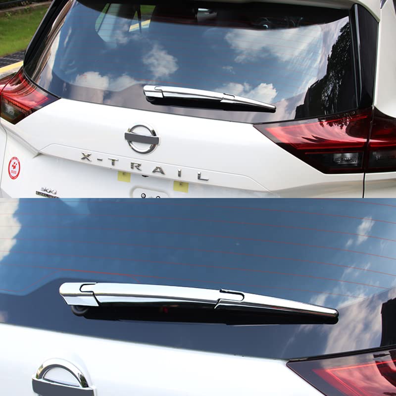 Onami Rear Wiper Rear Tail Wiper Garnish for Set with Cover, X-TRAIL T33/SNT33, ABS, 3-Piece Mirror-Finish Plating, 22X-TR16-S