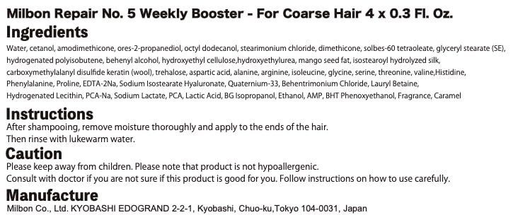 MIlbon Repair Weekly Booster Course Haar x Nr. 5 (9g 4)