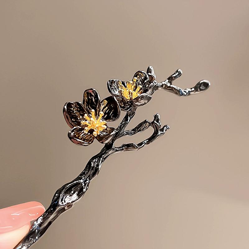 

New Chinese Style Peach Flower Women s Hairpin Party Wedding Dress Cheongsam Hanfu Hair Sticks Fashion Match Hair Accessorie чёрный