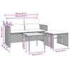 3 Piece Garden Sofa Set with Cushions Black Poly Rattan