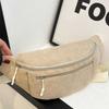 Damen Taillentasche Cord Student Schulterhandtasche Crossbody Brusttasche Bauchtasche Mode Handy Tasche für Frauen Hüfttasche