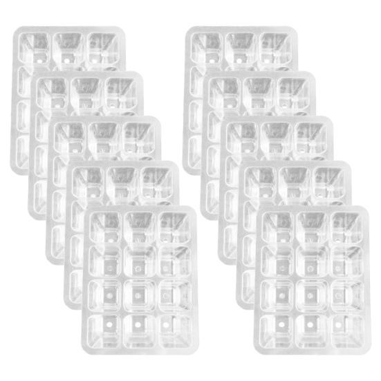 

10 шт./компл., лоток для выращивания растений с защитой от царапин, пластиковый практичный вентилируемый чехол для выращивания растений для сада 12Holes