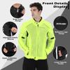Motorcycle Protective Mesh Jacket for Spring and Excellent Comes with a Wearable Adjustable Waist and Cuffs with Reflectors [Burjosy] Summer,