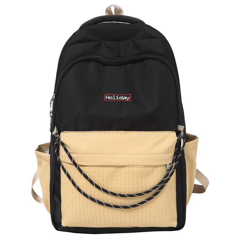 

Large Capacity Lightweight Backpack for Junior High School Students School Bag чёрный