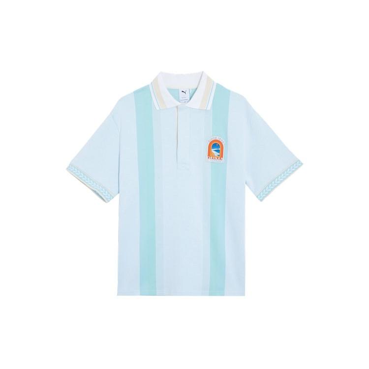 PUMA Apres Court Short Sleeve Polo Shirt Blue Men s 628233-02 L