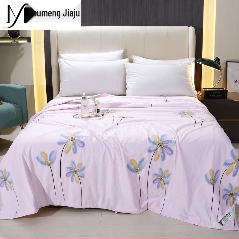 

YUMENGJIAJU Premium Cotton Covered Mulberry Silk Quilt