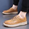 Fashion Spring Autumn Retro Leather Casual Sneakers for Men Designer Soft Sole Outdoor Platform Shoes Men Fashion Designer Board Shoes