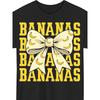 Funny Bananas Bow Graphic Tee Men's Crew Neck T-Shirt Casual Pure Short Sleeve Top