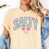 Comfort Colors Salty Summer Graphic Tee: Island Palm Sunset