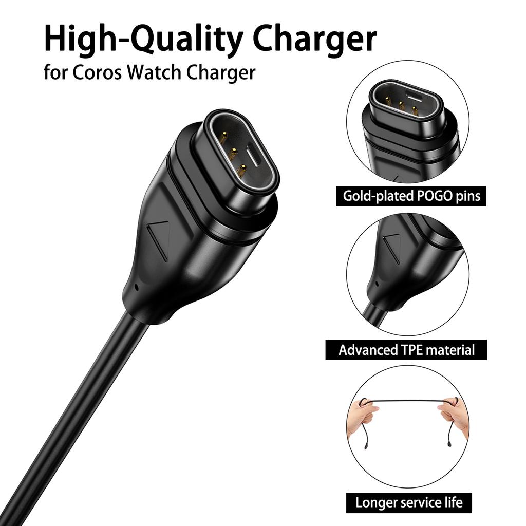 Cavo di ricarica USB per Coros Pace 2/ Pace 3 Vertix/ Vertix2 Caricatore per smartwatch Per Coros Apex/Apex pro/Apex 42mm Accessori