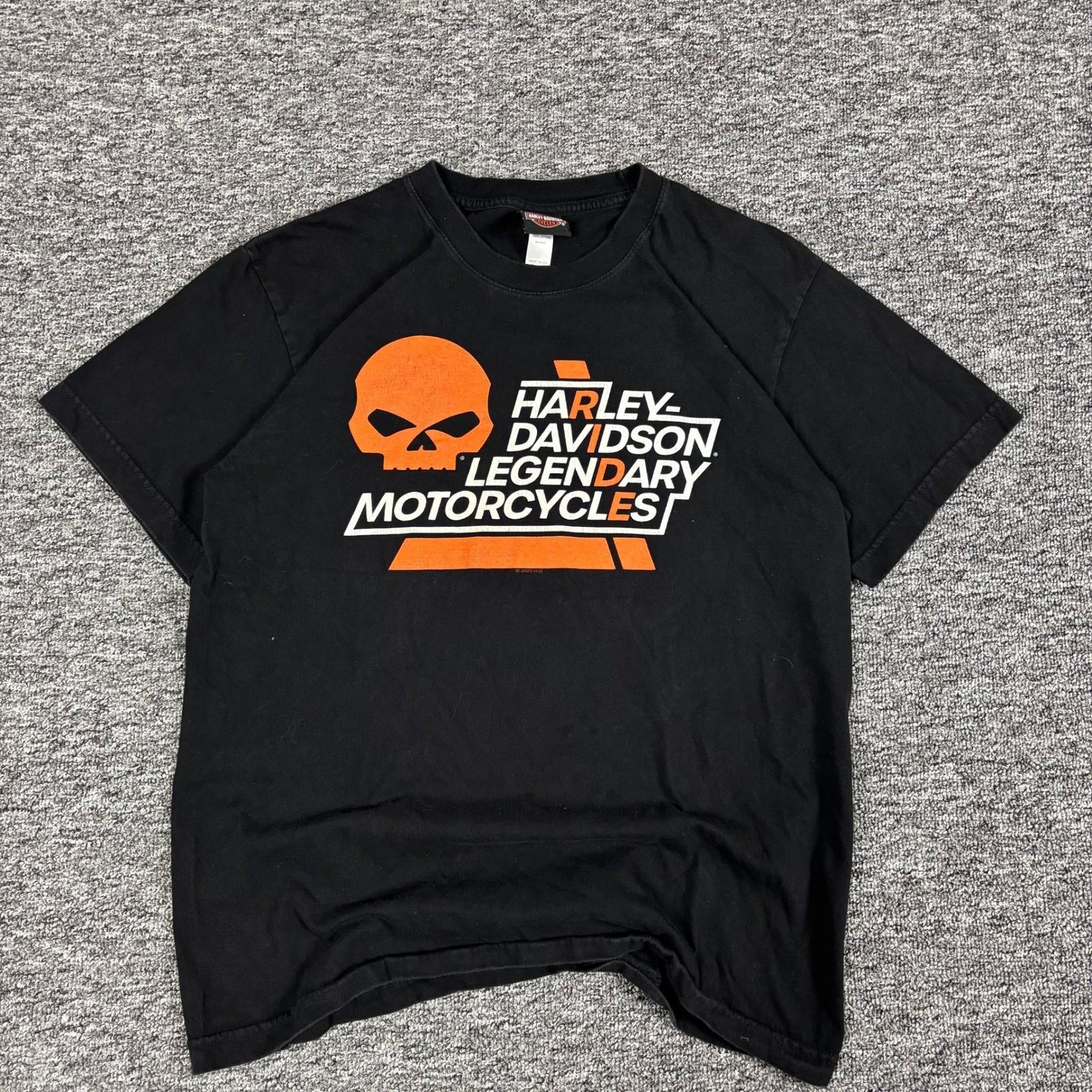 Grunge Harley Davidson Motorcycle Graphic T-Shirt Salt Lake City Mens Size Large Unisex T-Shirt XXL