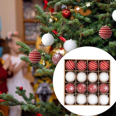 16x Christmas Ball Decorations Tree Hanging Ornaments Reusable Decorative Charm Pendants