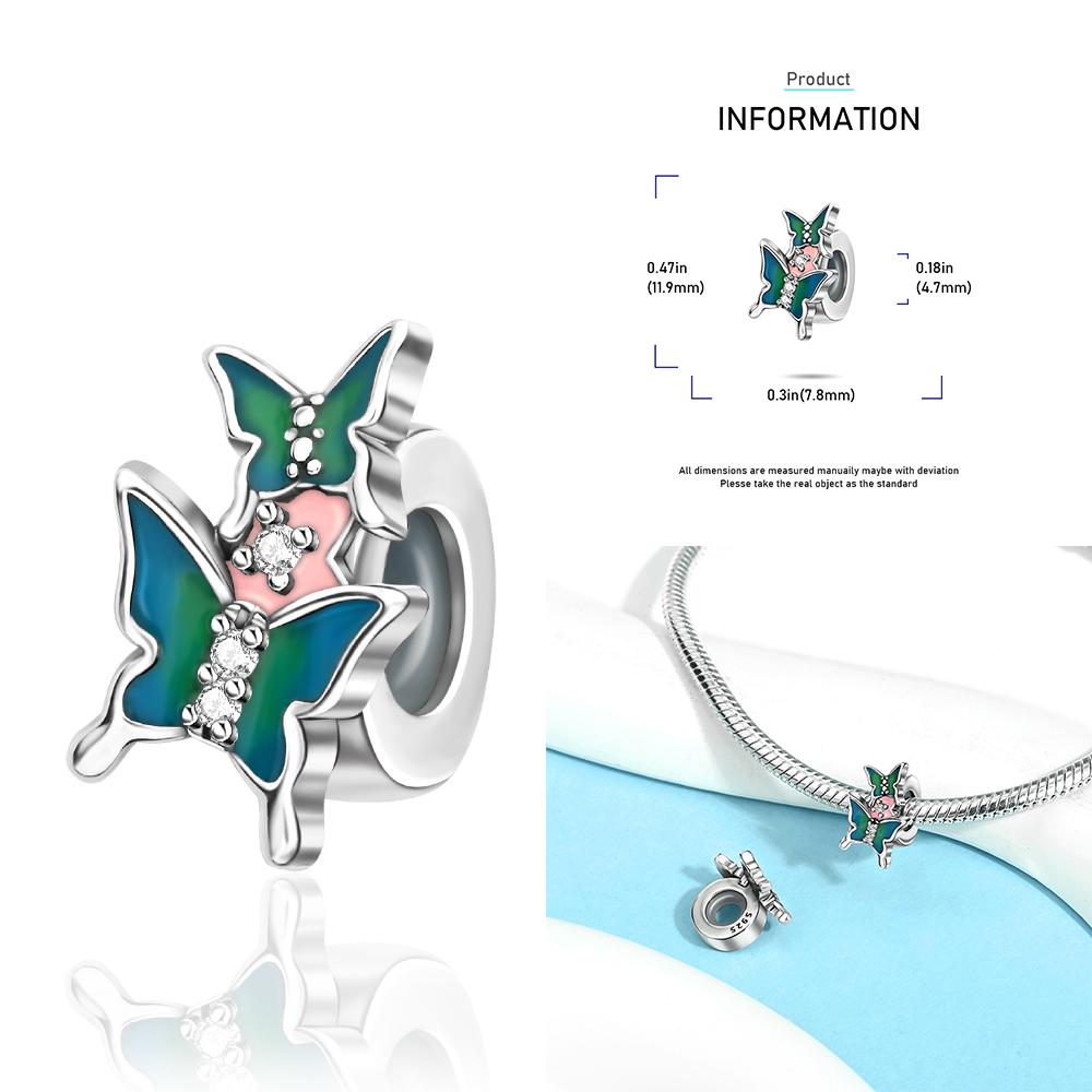 Zircon Heart Clip Charms Flower Clover Charm Copper Sea Turtle Beads Fit Diy Original Bracelet Jewelry