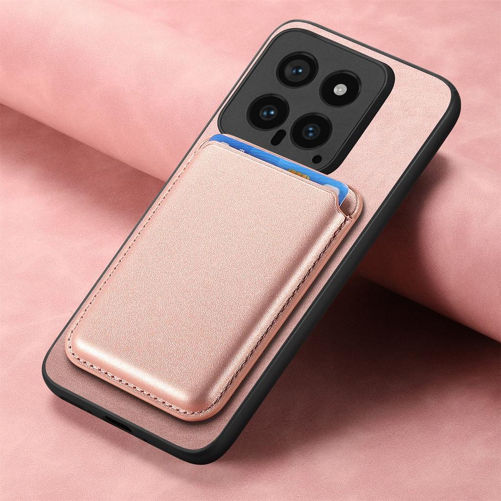 Xiaomi Mi 15pro Mobile Phone Case Is All-inclusive Plain Leather Note14 Magnetic Card Bag, Simple Redmi K80 Protective Case.
