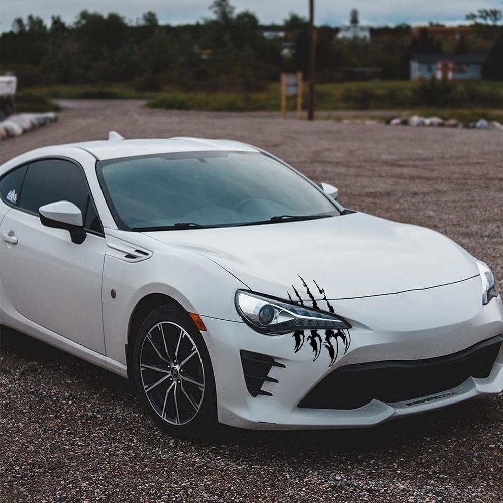 1Pair Monster Claw Paw Scratch Stickers for Car Hood Bonnet Body Decals PVC Sticker Car Styling Film Graphics Sheet  32x19.5cm