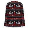 Women's Fashion Hem Slit Casual Christmas Printed Round Neck Long Sleeve Top
