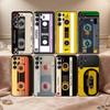R-Retro C-Kassette t-tape Handyhülle Für Samsung S26,S25,24,23,22,30,21,10,9,Ultra,Plus,Lite,FE Weiche Schwarze Hülle