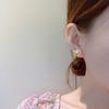 Boucles d'oreilles Clous Perle Plate Forme Fille Souriante Mignonne 2026 Mode Bijoux Simples Fête de Noël Accessoires d'Oreilles Amusants Pour Femmes
