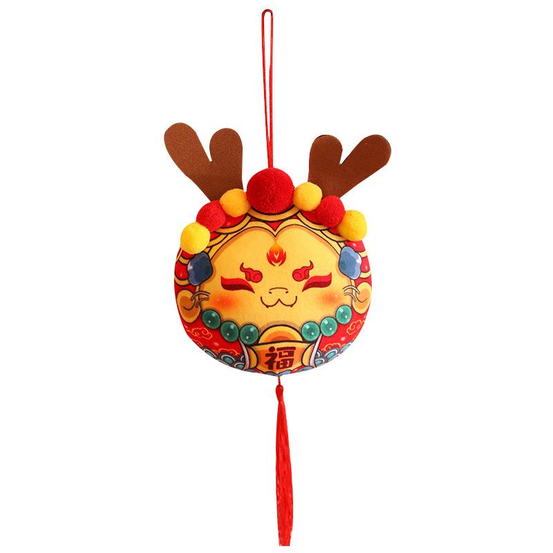 Year of The Dragon Mascot Dragon Pendant Plush Toy Zodiac Dragon Doll Car Dragon Home Ornaments