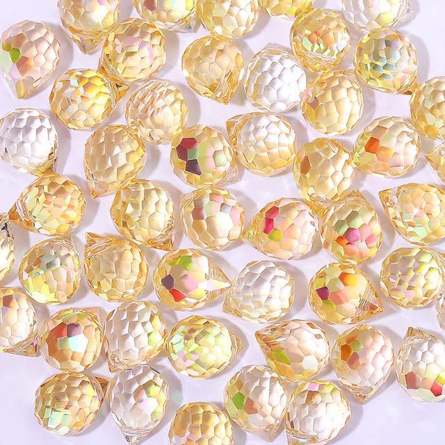 

10x8 Shiny Faceted Glass Strawberry Bead Bracelet & Earrings DIY Set 50 Strawberry Beads/Pack