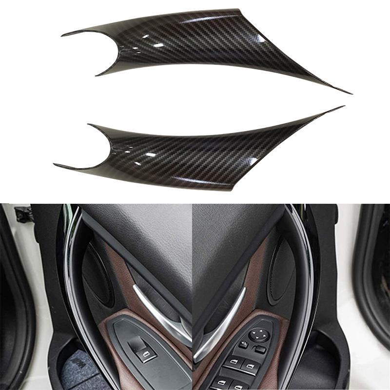 Carbon Fiber Inner Door Handle Cover Trim Car Interior Upgrades Stickers Accessories For BMW F30 F31 3 Series F32 F36 4 Series