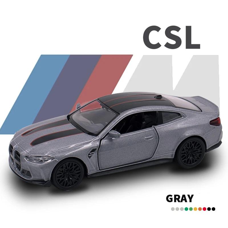 1:36 BMW M4 CSL Metal Sports Vehicles Supercar Fast and Furious One Piece Car Toy Boy Diecast Auto Model Gift Hot Wheel Pull