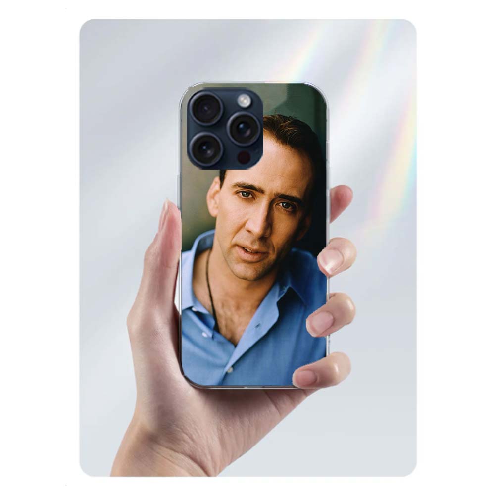 Lustiger Nicolas Cage Schauspieler Klare Handyhülle Für Iphone 17 Air 16 Pro Max 15 Pro 14 Plus 17E 16E 11 13 12 Mini Hüllen Hüllen Fundas C