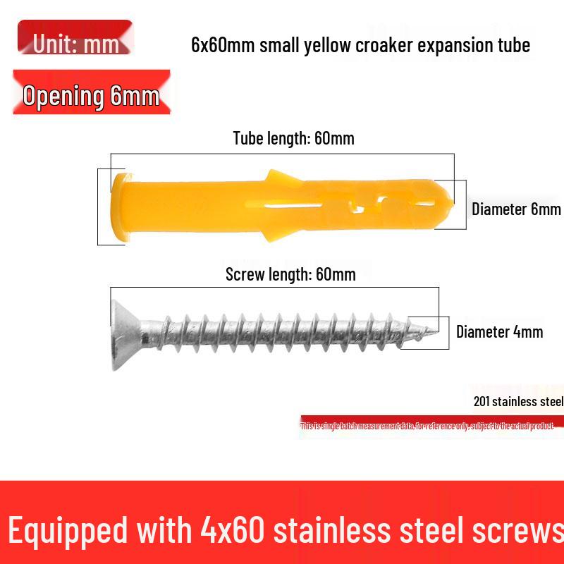 M6 Plastic Expansion Tubes & Wall Plugs for Self-Tapping Screws (6mm & 8mm)
