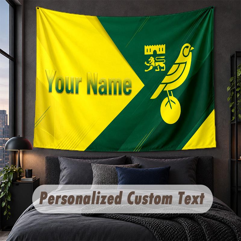 Personalisierte Namens-Text-Wandbehang, Norwich City Dekorative Wanddekoration, Hintergrund-Wandbehang für Zuhause Schlafzimmer