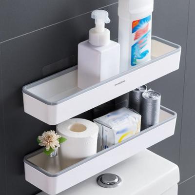 Étagère murale peu encombrante Étagère de rangement murale pour salle de bain Au-dessus des toilettes