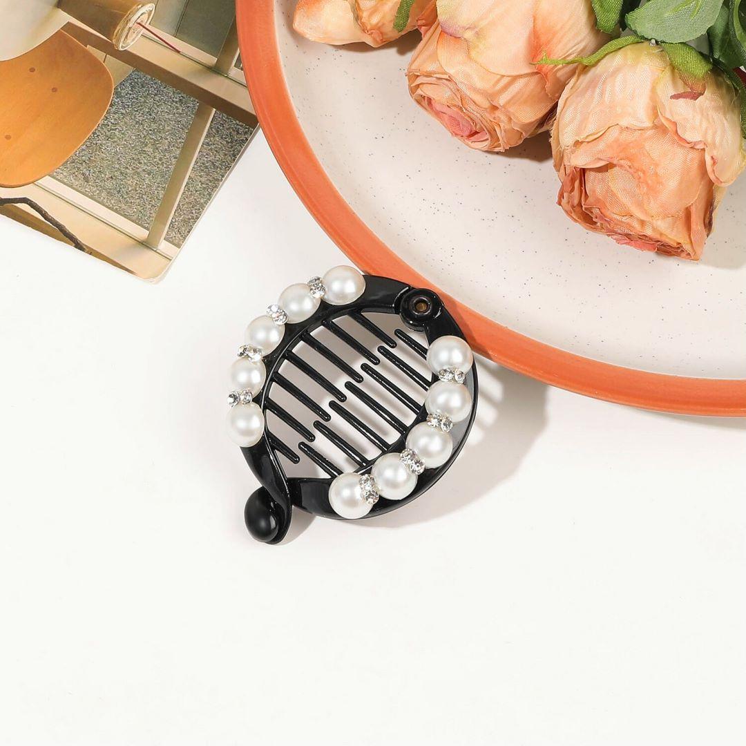 

Женская заколка-краб для волос с жемчугом и стразами, заколка-банан для хвостика для девочек, расчески, заколки-автоматы, шпилька, заколка-рыбий хвост, аксессуары для волос