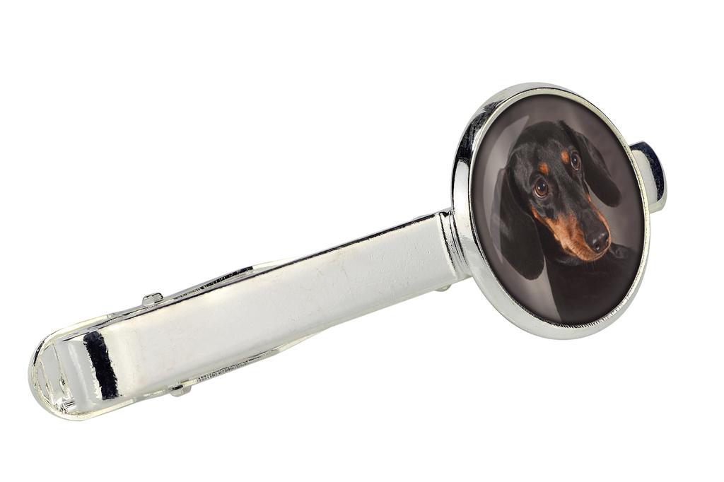 Dachshund Smooth-haired, Wiener dog, Badger dog - cufflinks and tie with your photo, a suit decoration, men's jewelry from the Art-Dog brand.