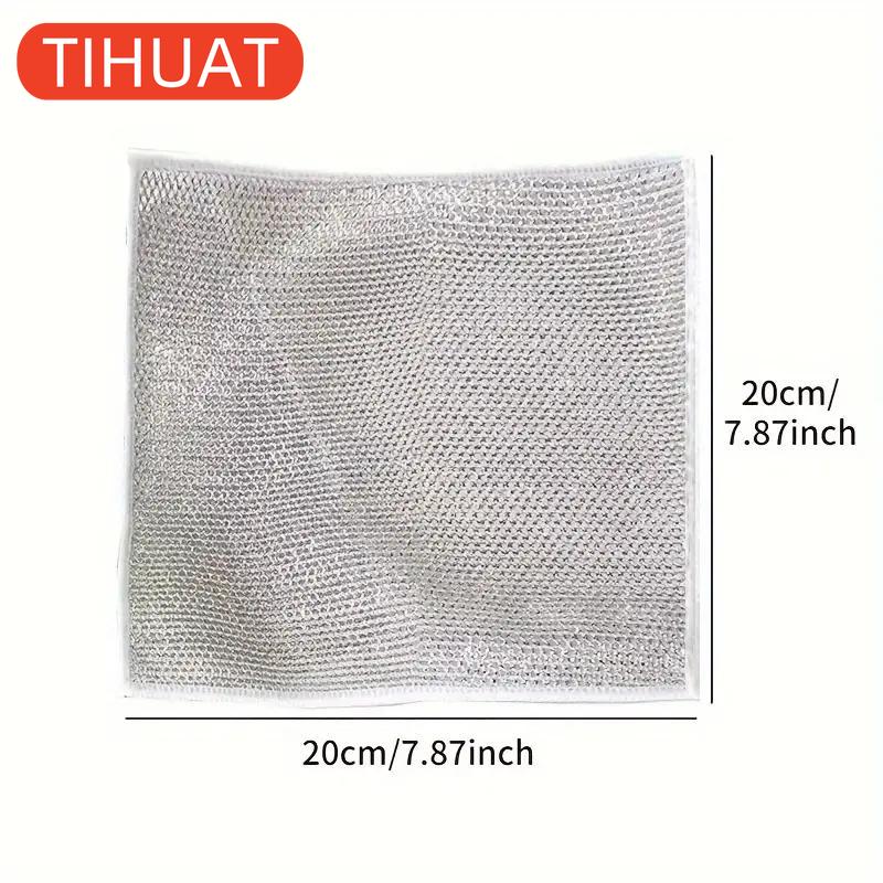 

1/5/10/20 шт. Волшебная чистящая салфетка Утолщенная Двусторонняя Металлическая Серебряная Нить Тряпки Кухонная Салфетка для Мытья Посуды Полотенце Чистящие Инструменты 20pcs