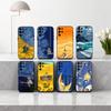 Starry & Sunlit Journeys Phone Case For Samsung S25,24,23,22,30,21,10,9,Ultra,Plus,Lite,FE,4,5 G Soft Black Case