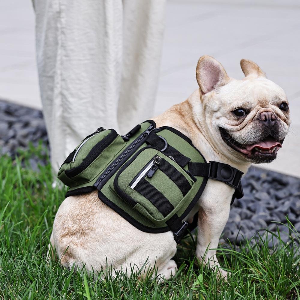 The new dog backpack goes out to walk the dog, the snack bag is explosion-proof, and the pet self-backpack dog bag is small, medium and large dogs.