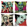 Horrible Bride of F-Frankenstein Cushion Cover Pattern Printed Pillowcase for Living Room Sofa Cushion Cover & Bedroom Decor