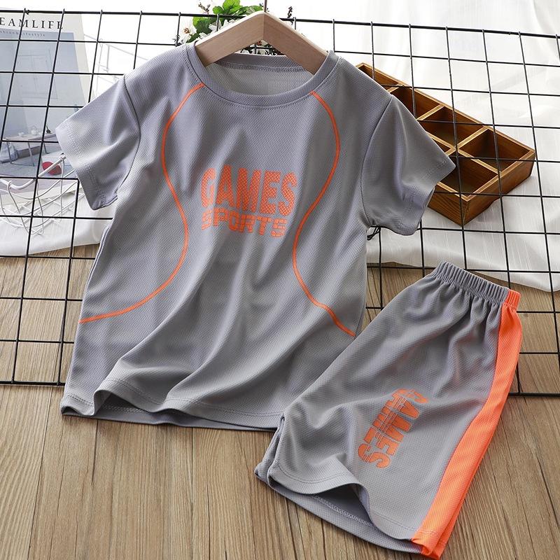 Short sleeved set Korean version sports two-piece set for boys and girls