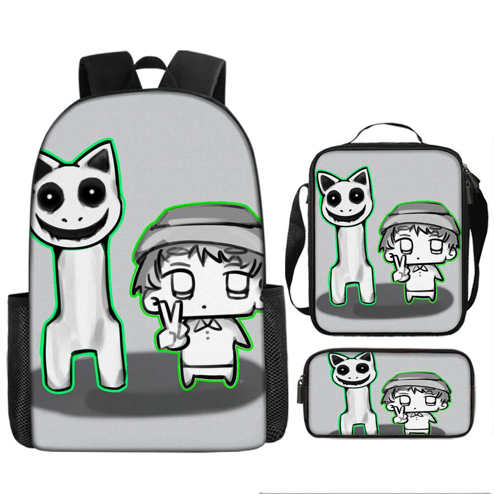 Luxury Popular Funny Novelty zoonomaly 3D Printed 3pcs/Set pupil School Bags Laptop Daypack Backpack Lunch bag Pencil Case