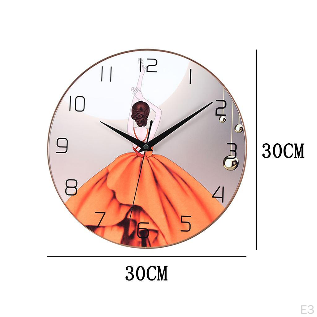 Bathroom Wall Clock, Large Silent Battery Operated Background Pictures for
