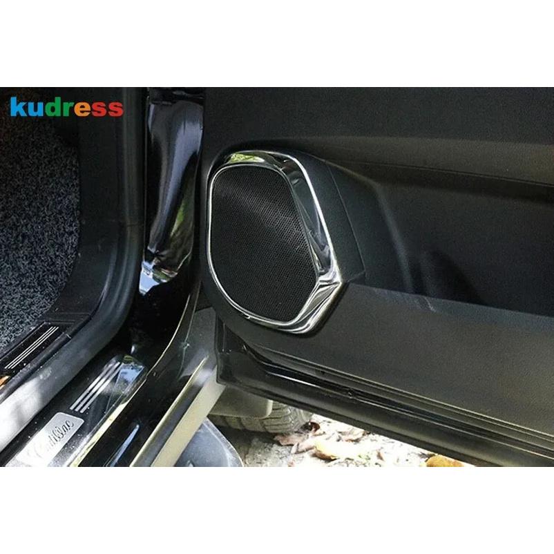 For Cadillac SRX 2010-2013 2014 2015 2016 Stainless Steel Car Inner Door Audio Speaker Frame Cover Trim Interior Accessories