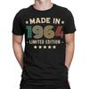 62nd Birthday Gift T-Shirt Made In 1964 Limited Edition Mens Womens Top 3#TA-34